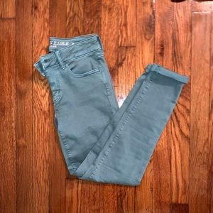 blue-grey american eagle jeggings